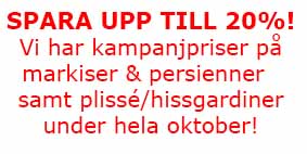 Kampanj på markiser & persienner hela oktober!