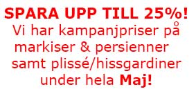Kampanj persienner och markiser maj